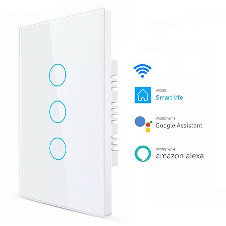 Interruptor Inteligente NetzHome WS01 3 WiFi Google Alexa