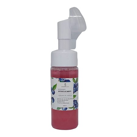 Espuma de Limpeza Facial Antioxidante de Blueberry com Óleo de Rosa Mosqueta