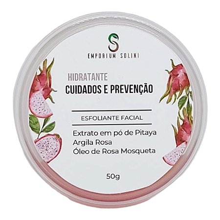 Esfoliante Facial de Pitaya com Aloe Vera e Óleo de Rosa Mosqueta