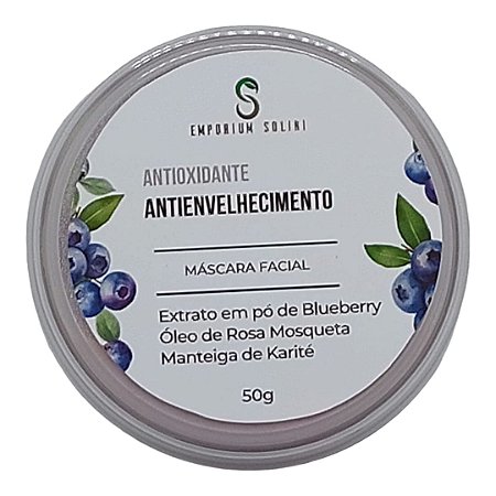 Máscara Facial de Argila Roxa com Extrato de Blueberry e Oleo Rosa Mosqueta