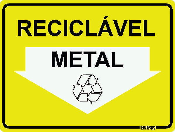 Placa Reciclagem de Metal