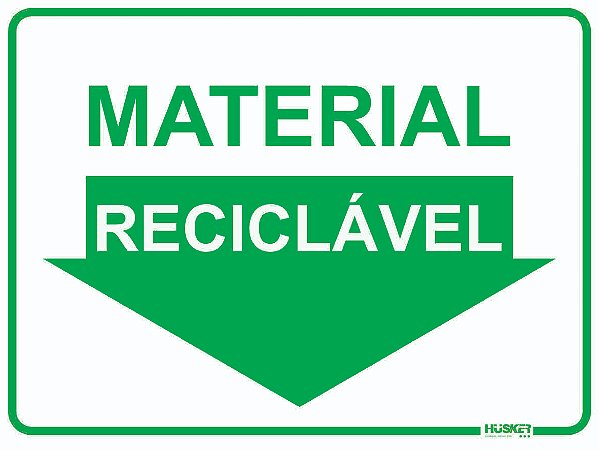 Placa Material Reciclável