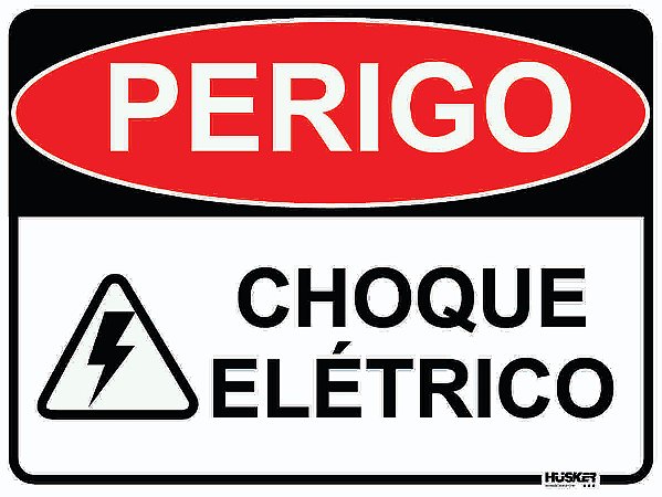 Placa Perigo Choque Elétrico
