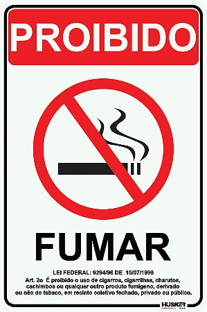 Placa Proibido Fumar