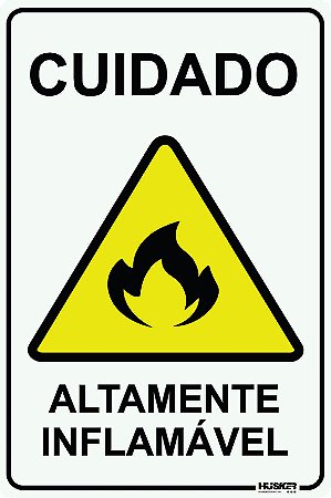 Placa Cuidado Inflamável