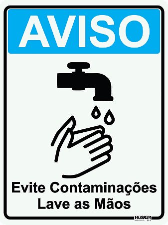 Placa Aviso  Evite Contaminações