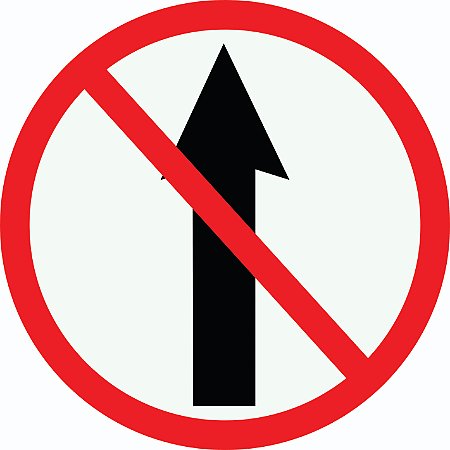Placa Proibido Seguir em Frente