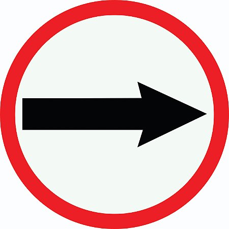 Placa Sentido Obrigatório