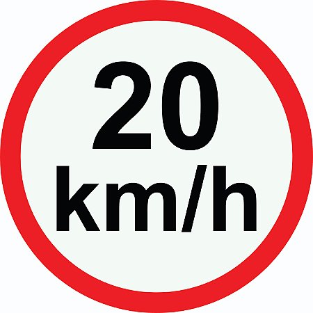 Placa 20 KM/h