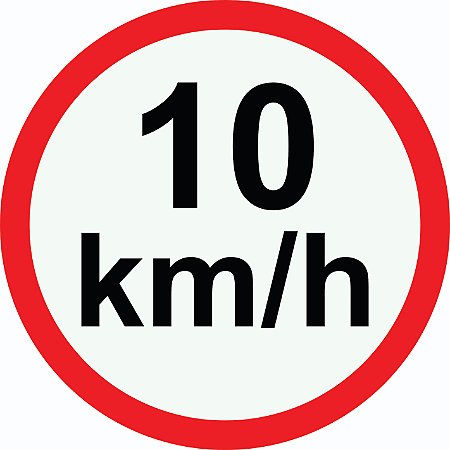 Placa 10 KM/h