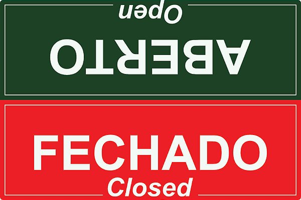 Placa Aberto - Fechado