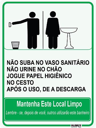 Placa Mantenha este Local Limpo