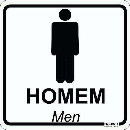 Placa Toalete Masculino