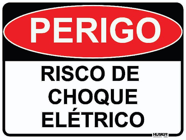 Placa Risco de Choque Elétrico