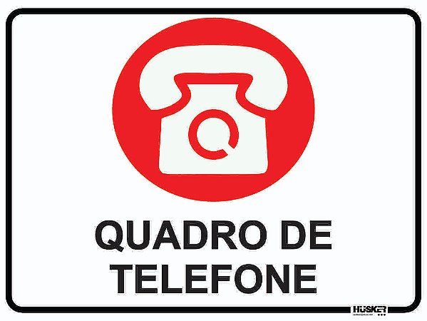 Placa Quadro de Telefone