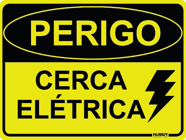 Placa Perigo Cerca Elétrica