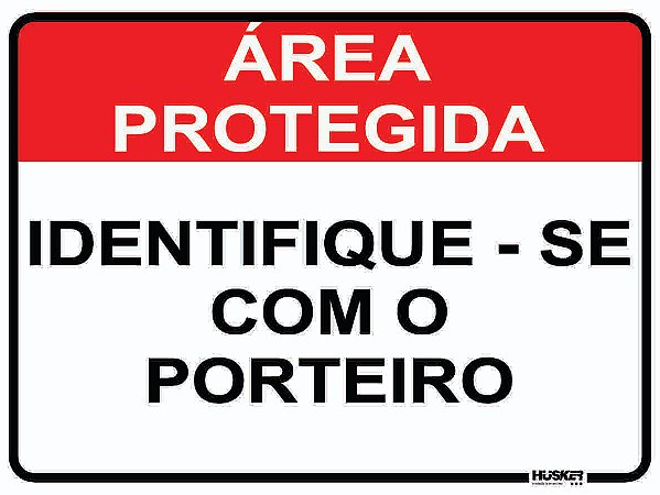 Placa Identifique-se com o Porteiro