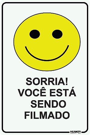 Placa Sorria Você Esta Sendo Filmado
