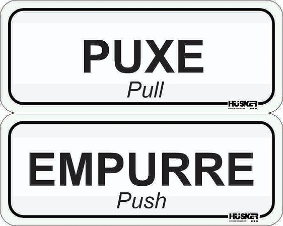 Kit de Placa Puxe e Empurre