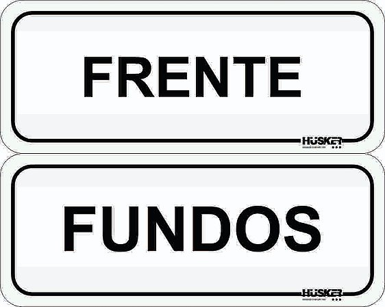 Kit de Placas Frente e Fundo