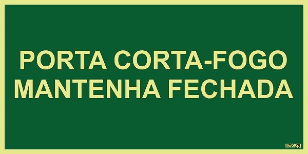 Placa Porta Corta-Fogo