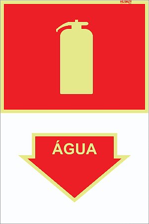 Placa Extintor de Água 20x14 cm
