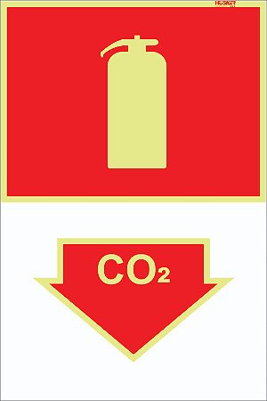 Placa Extintor CO² 30x20 cm
