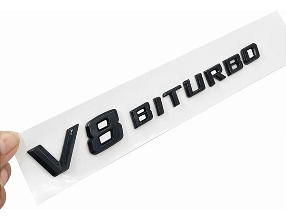 Emblema Mercedez Benz V8 Biturbo Ml63 Gl500 C63 Slk Classe C