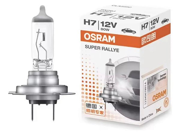1x Lâmpada Osram H7 80w Super Rallye Off Road 12v - unidade