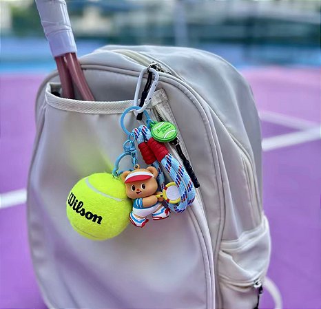 Chaveiro Bolinha De Tênis Wilson + Ursinho + Hype Do Tenis - Exclusivo