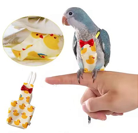Fralda De Pássaro Lavável Roupa Calopsita Luxo Aves Mansas M - Duck