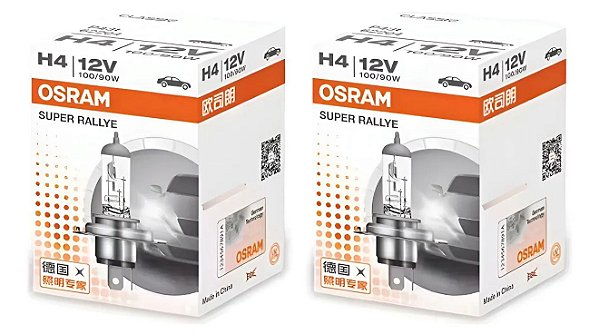 2x Lampadas Osram H4 100w/90w 12v (c59/) Rally - Preço Par