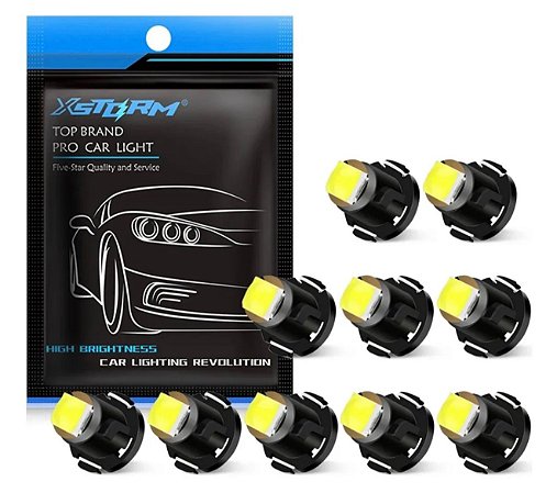 Kit 10 Lampadas 3mm E Soquete Painel Civic New Civic Envioj á