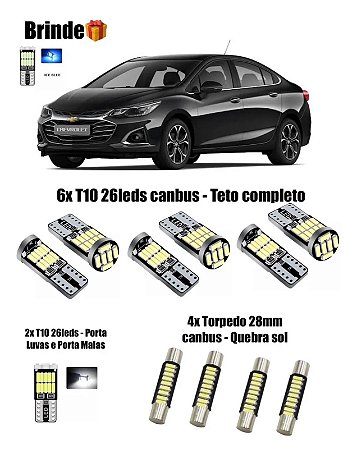 Leds Internas Gm Chevrolet Cruze 2017 2018 2019 2020 2021 T10 Torpedo