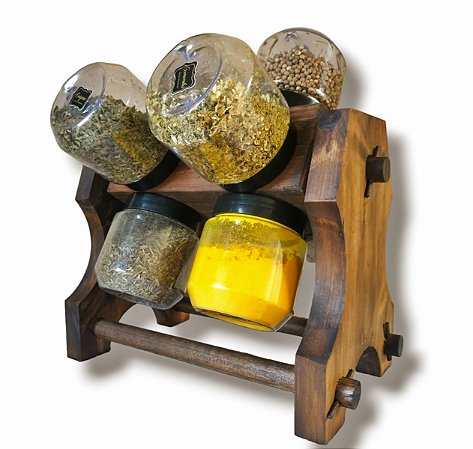 Porta Temperos 08 Potes Giratório