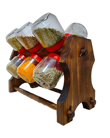 Porta Tempero 12 Potes Giratório