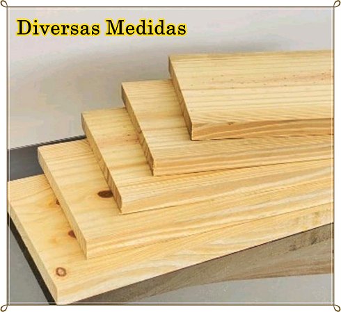 KIT 3 Prateleiras / Tábuas de 15 Várias Medidas