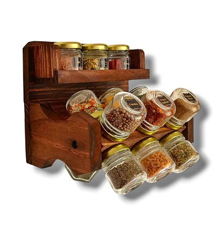 Porta Tempero Giratório 15 Potes 40ml