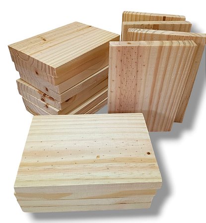 Kit Placas de Madeira Pinus 20x14x2