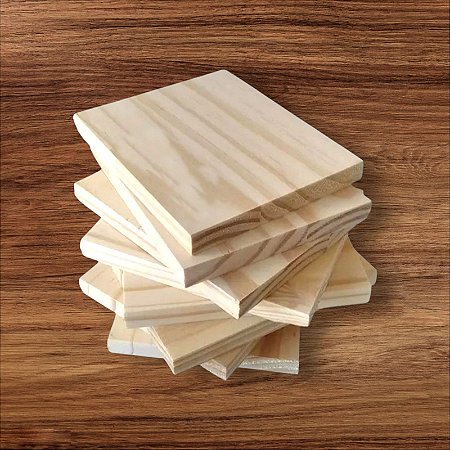 Kit Placas de Madeira Pinus 20x19x2