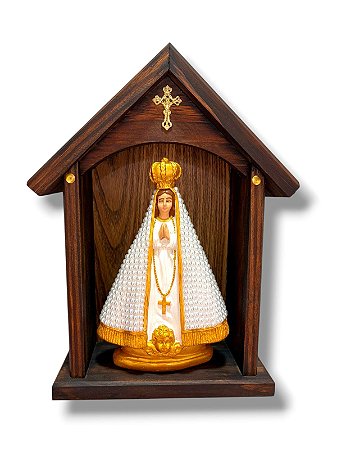 Capela + Imagem Nossa Senhora Aparecida 24cm