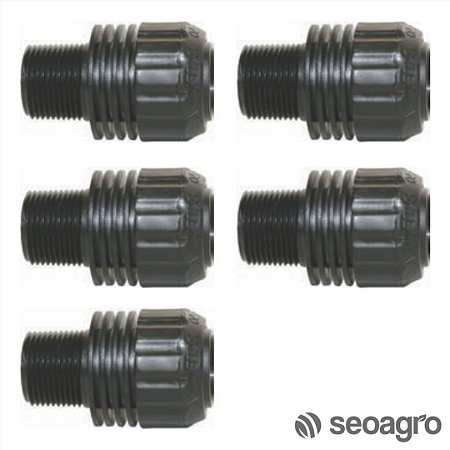 CONECTOR INICIAL ROSCA 3/4 P/ SANTENO IRRIGAÇÃO - KIT C/ 5 UND