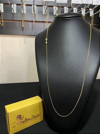 CORRENTE GRUMET 1,5MM BANHADA A OURO 18K