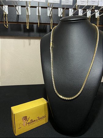 CORRENTE RIVIERA 3,5MM BANHADA A OURO 18K