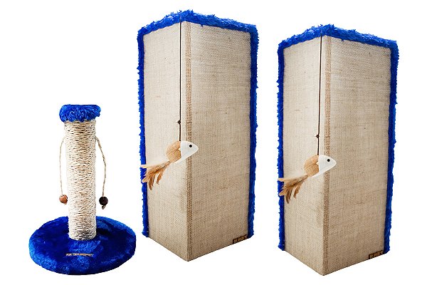 Kit 2 Arranhadores Canto de Sofá e Arranhador Bolinha Para Gatos Sustentável Lup