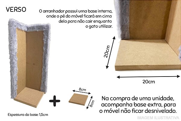 Kit 2 Arranhadores Para Gatos Canto de Sofá Sustentável Luppet Marrom