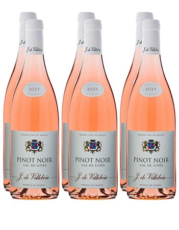 Pinot Noir Rosé J. de Villebois IGP Vale do Loire 2023 - caixa c/6
