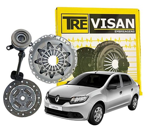 Kit de Embreagem Logan 1.0 (12v) 3 CILINDROS 2015 2016 2017 2018 2019 2020 2021 2022