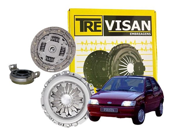 Kit de Embreagem Fiesta Courrier MK4 1.0 e 1.3 8v Endura IMPORTADO 1996 a 2002
