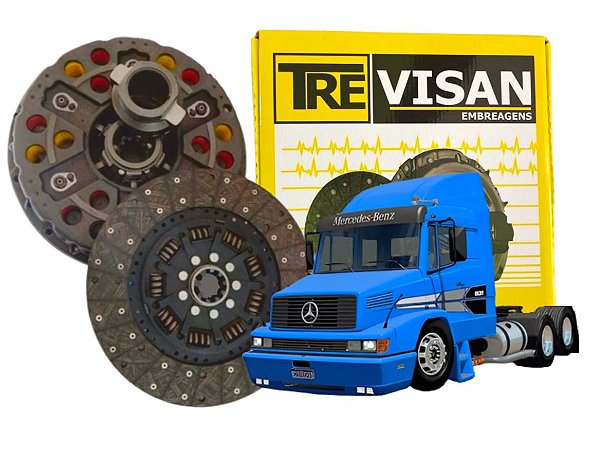 KIT DE EMBREAGEM MERCEDES BENZ MB - 1935 2625 2635 DUPLA - BI-DISCO